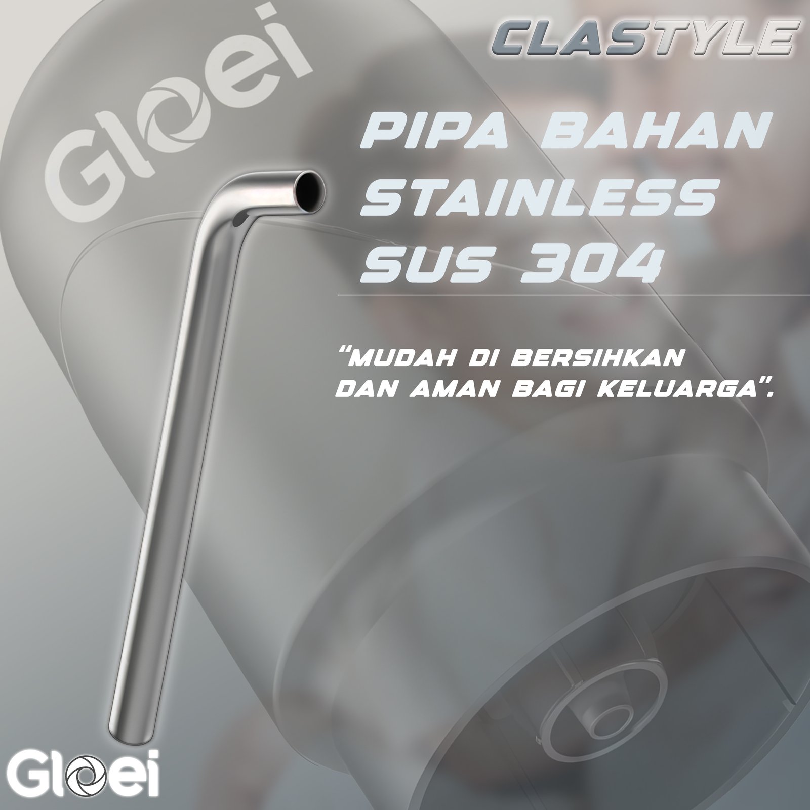 GloeI Pompa Air Galon Clastyle Hitam Jet Black, Model Classic, Baterai 1000 MAH, Selang 50cm, Tipe C Charger, ABS Food Grade, Selang Stainless 304, Anti Karat, Cocok untuk Penggunaan Sehari-hari - Gambar 5