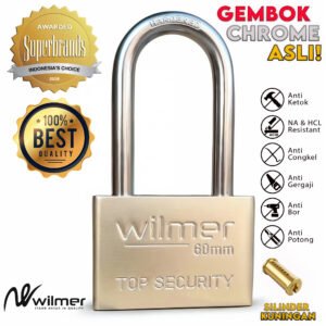 Gembok CHROME Asli Super Kuat! ANTI MALING, SUPER BRAND!, TAHAN KARAT, BAHAN TEBAL, TAHAN GERGAJI, ANTI MACET KUALITAS TERJAMIN !  >