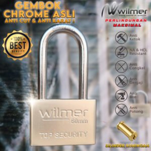 Gembok CHROME Asli Super Kuat! ANTI MALING, SUPER BRAND!, TAHAN KARAT, BAHAN TEBAL, TAHAN GERGAJI, ANTI MACET KUALITAS TERJAMIN !  > (salin)