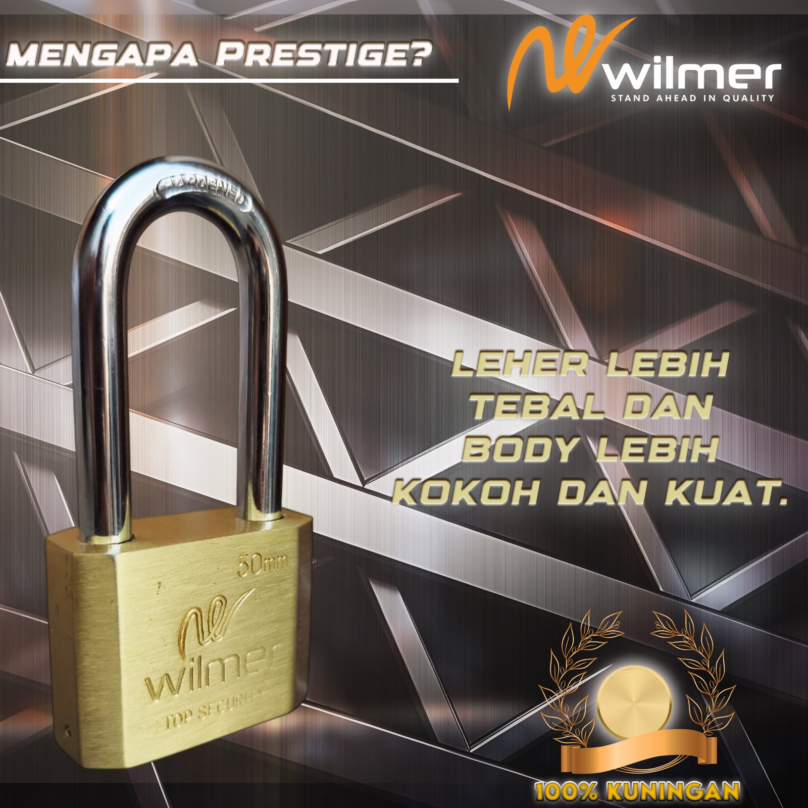 Gembok Premium Kualitas German (GARANSI 5 TAHUN ) Kuningan Asli 40mm-70mm | Anti Bobol, Anti Karat Computer Key 4 KUNCI Kualitas German > - Gambar 4