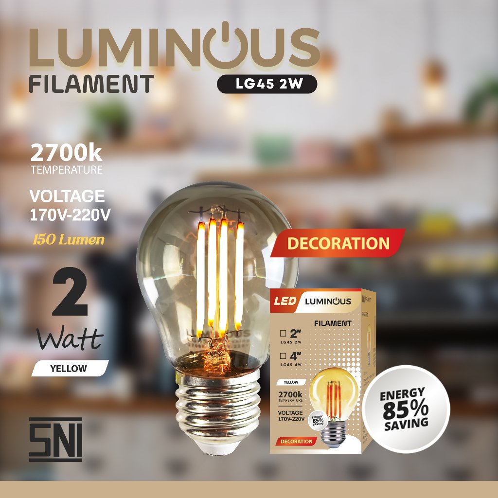 Lampu Led Filamen Grade A+ PREMIUM 4WATT Kaca Tebal Lampu Edison, Tahan air, Anti Panas, Hemat,Dekor - Gambar 6