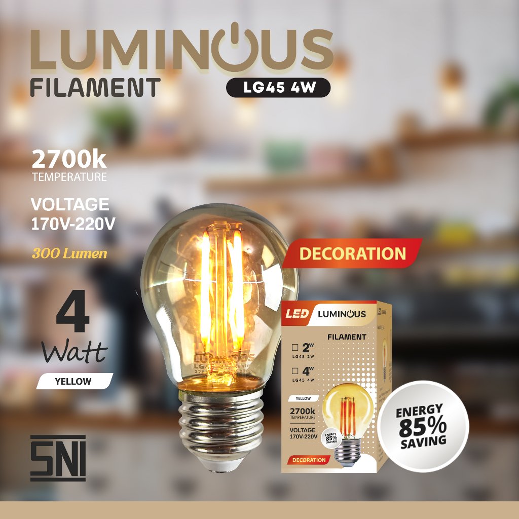 Lampu Led Filamen Grade A+ PREMIUM 4WATT Kaca Tebal Lampu Edison, Tahan air, Anti Panas, Hemat,Dekor - Gambar 7