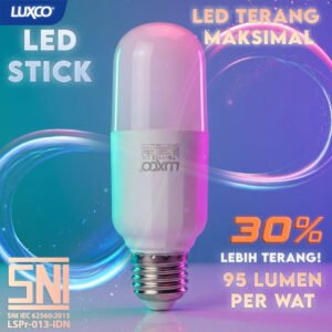 LAMPU LED STICK 5-18 WATT VOSCO SNI GARANSI HEMAT DAYA 90%, EXTRA SUPER TERANG CAHAYA PUTIH LED PREMIUM (salin)
